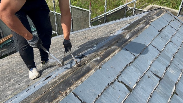 パミール屋根捲り